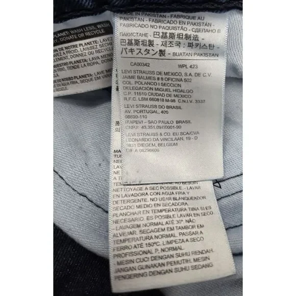 Levis 550 Jeans Mens 54x30 Dark Blue‎ Wash Relaxed Stretch - Picture 7 of 8